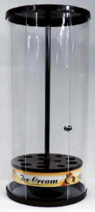 Obrázek ZASOBNÍK NA KORNOUTKY KULATÝ Ø30cm, výška 62cm - BROWN