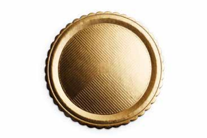 Obrázek PAPÍROVÝ TALÍŘ ZLATÝ/ZLATÝ 30cm/2400gr (cca.59ks) (S)