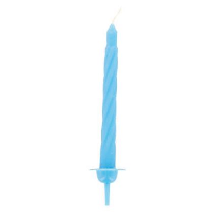 Obrázek SKY-BLUE CANDLES WITH HOLDER