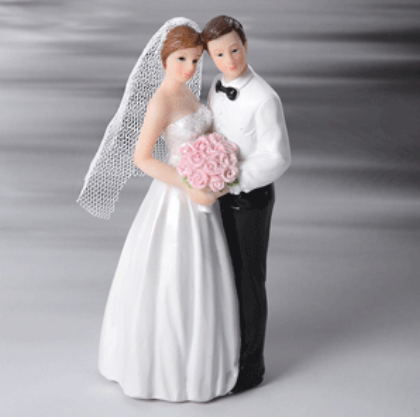 Obrázek CLASSIC WEDDING COUPLE W/BOUQUET (2MOD)