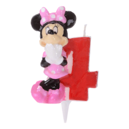 Obrázek MINNIE NUMERAL CANDLE NO.4