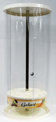 Obrázek ZASOBNÍK NA KORNOUTKY KULATÝ Ø30cm, výška 62cm - WHITE