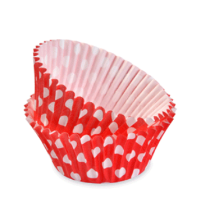 Obrázek BAKING CUPS D7CM RED POIS (50 PCS)(MAMI)