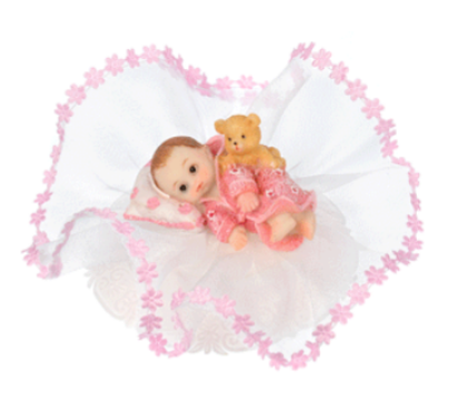 Obrázek BIRTH ORNAMENT GIRL (8 ks/bal) 