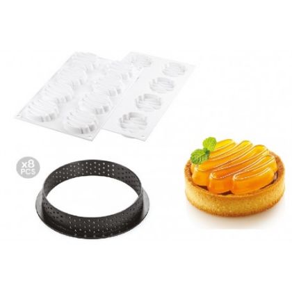 Obrázek SILIKONOVÁ FORMA - KIT TARTE RING HONORE + 8 RINGS 