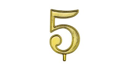 Obrázek ČÍSLA NA DORT - 5 (100ks) (276/5)