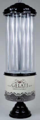 Obrázek ZASOBNÍK NA KORNOUTKY 6 x tubus Ø6,5cm, celková výška 85cm - BLACK