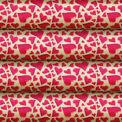 Obrázek TRANSFERELLO 30X40 CUORI ROSSI (12ks)