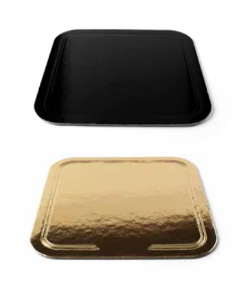 Obrázek PAPÍROVÝ TÁC ZLATÝ/ČERNÝ 28x28cm/2400gr (S)