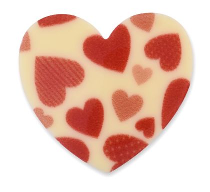 Obrázek WHITE CH. HEART W/RED HEARTS (120pz)