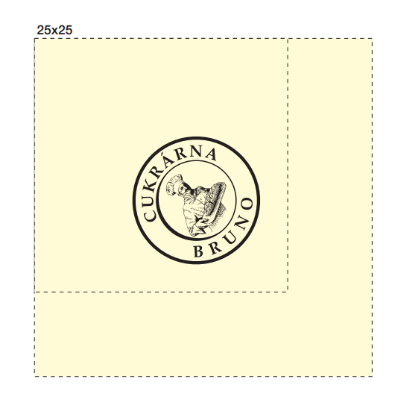 Obrázek UBROUSKY VLASTNÍ POTISK - BRUNO 25x25 3600ks