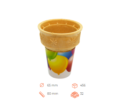 Obrázek KORNOUTKY SUPER BECHER 65 S NÁVLEKEM (456ks) 