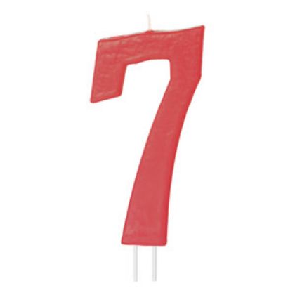 Obrázek RED NUMERAL CANDLE NO.7 H.12 CM