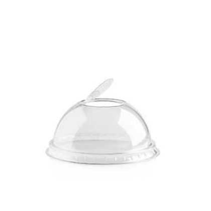 Obrázek DOME LID W CLOSED HOLE R-PET TRANS (600ks)