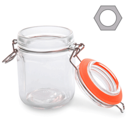 Obrázek OCTAGONAL GLASS SINGLE PORTION JAR 3 COL